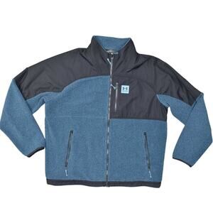 Under Armour Men's 2XL Blue Polyester Jacket Full Zip Loose Sherpa